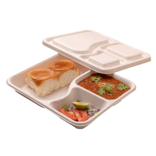 3 Compartment Meal Tray With Lid